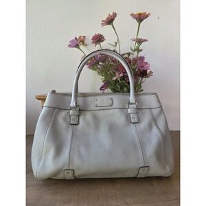 Kate Spade Berkshire Road Teegan Zip Tote Bag Satchel‎ Grey Shoulder Leather